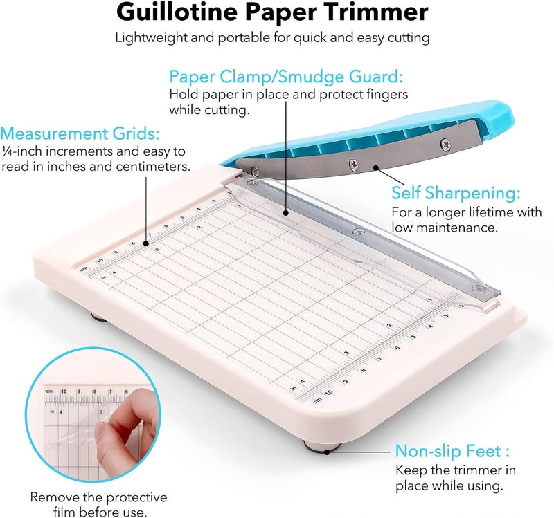 BAOFALI 6 Inch Guillotine Paper Trimmer with Grid Inches and Centimeters Cut Length Guillotine Cutter for Paper Crafts Photos Cardstock, Cardboard, Vinyl, Crafts,Scrapbooking Office - Image 5